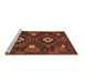 Sideview of Machine Washable Oriental Brown Traditional Rug, wshcon1694brn