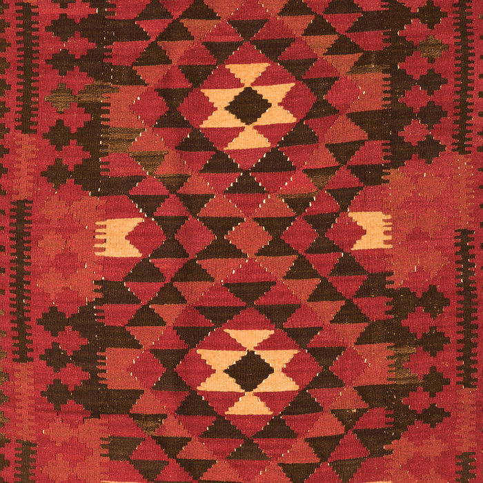 Serging Thickness of Machine Washable Oriental Orange Traditional Area Rugs, wshcon1694org