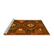 Sideview of Machine Washable Oriental Yellow Traditional Rug, wshcon1694yw