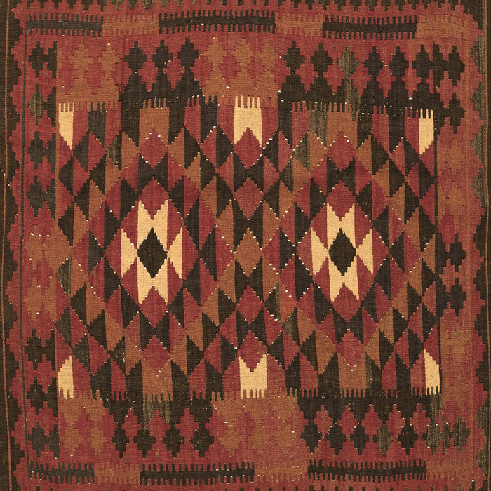 Square Machine Washable Oriental Brown Traditional Rug, wshcon1694brn