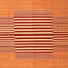 Serging Thickness of Abstract Orange Contemporary Rug, con1695org