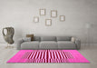 Machine Washable Abstract Pink Contemporary Rug in a Living Room, wshcon1695pnk