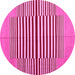 Round Machine Washable Abstract Pink Contemporary Rug, wshcon1695pnk