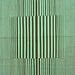 Square Abstract Turquoise Contemporary Rug, con1695turq