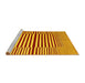 Sideview of Machine Washable Abstract Yellow Contemporary Rug, wshcon1695yw