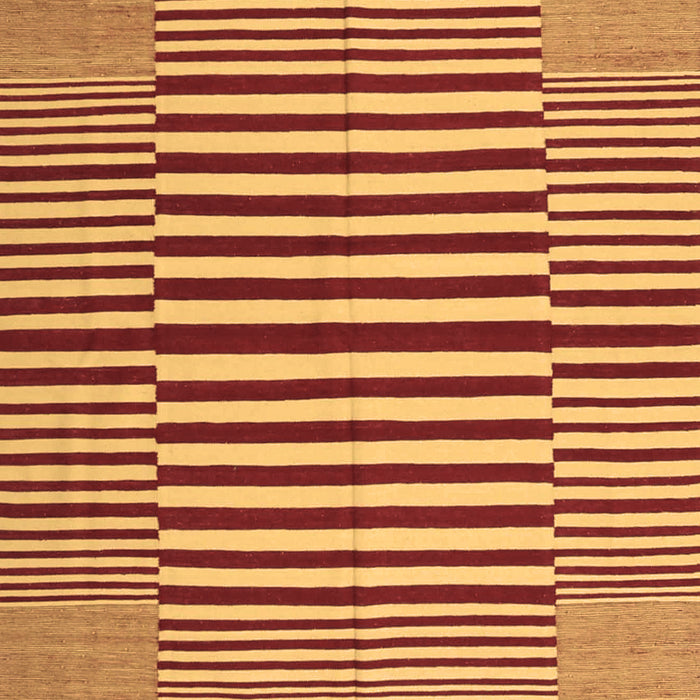 Machine Washable Abstract Brown Contemporary Rug, wshcon1695brn