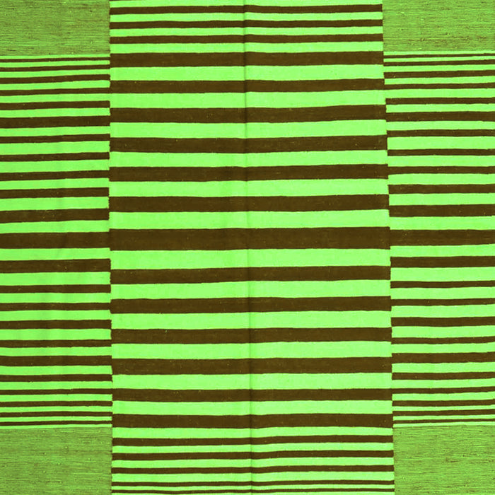Serging Thickness of Machine Washable Abstract Green Contemporary Area Rugs, wshcon1695grn