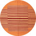 Square Abstract Orange Contemporary Rug, con1695org