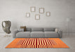 Machine Washable Abstract Orange Contemporary Area Rugs in a Living Room, wshcon1695org