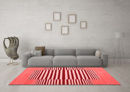 Contemporary Red Washable Rugs