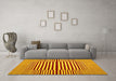 Machine Washable Abstract Yellow Contemporary Rug in a Living Room, wshcon1695yw