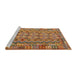 Serging Thickness of Machine Washable Contemporary Mahogany Brown Rug, wshcon1696