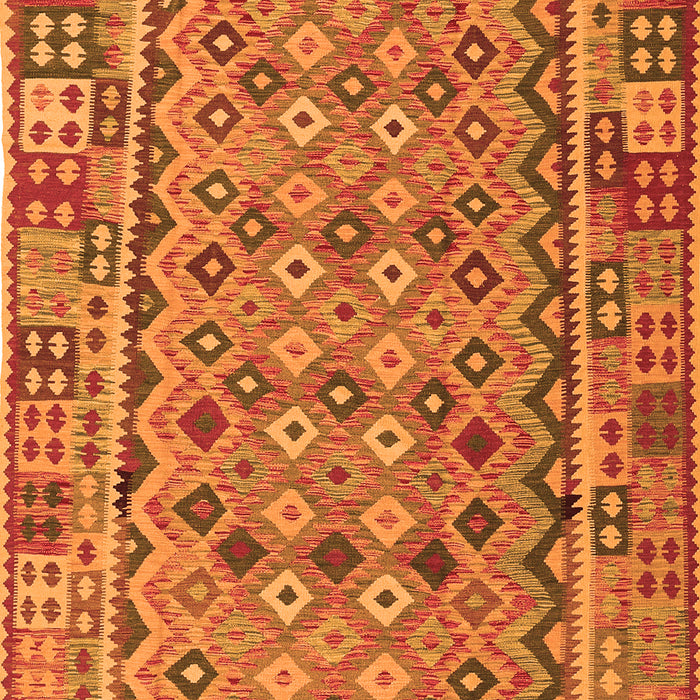 Abstract Orange Contemporary Rug, con1696org