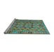 Sideview of Machine Washable Abstract Light Blue Contemporary Rug, wshcon1696lblu