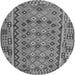 Machine Washable Abstract Gray Contemporary Rug, wshcon1696gry