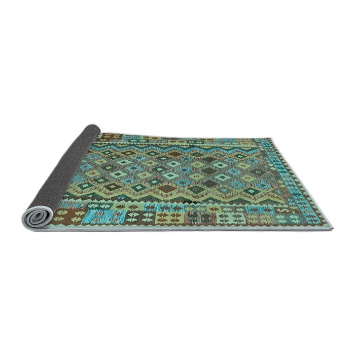 Sideview of Abstract Light Blue Contemporary Rug, con1696lblu