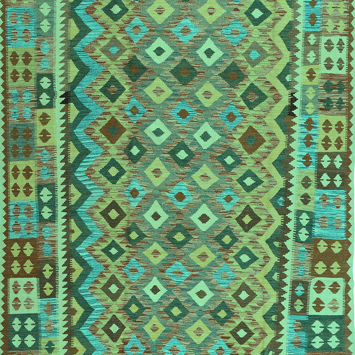Abstract Turquoise Contemporary Rug, con1696turq
