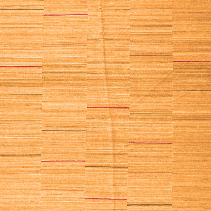 Round Machine Washable Abstract Orange Contemporary Area Rugs, wshcon1697org