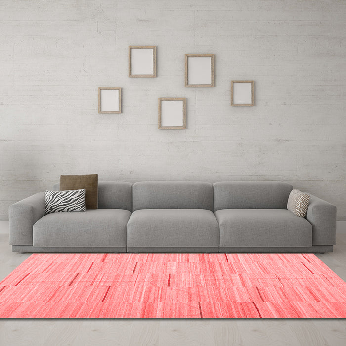 Contemporary Red Washable Rugs
