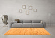 Machine Washable Abstract Orange Contemporary Area Rugs in a Living Room, wshcon1697org