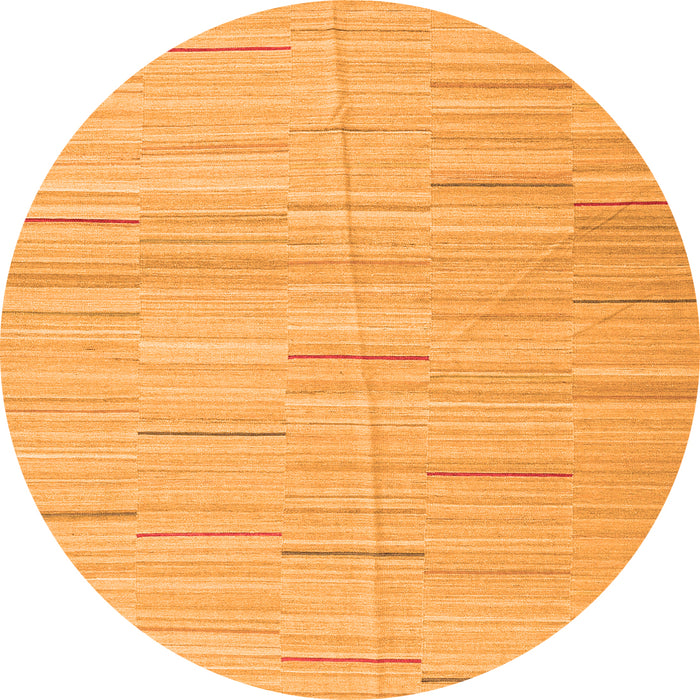 Square Abstract Orange Contemporary Rug, con1697org