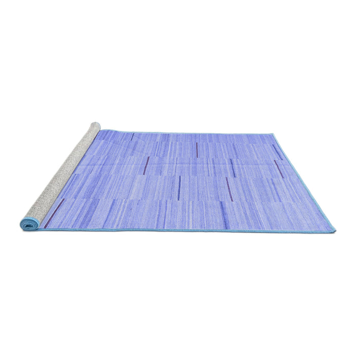 Sideview of Machine Washable Abstract Blue Contemporary Rug, wshcon1697blu