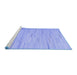 Sideview of Machine Washable Abstract Blue Contemporary Rug, wshcon1697blu