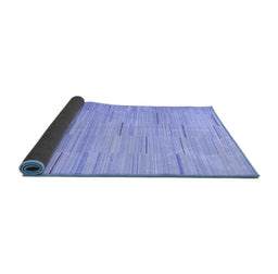 Sideview of Abstract Blue Contemporary Rug, con1697blu