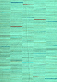 Abstract Turquoise Contemporary Rug, con1697turq