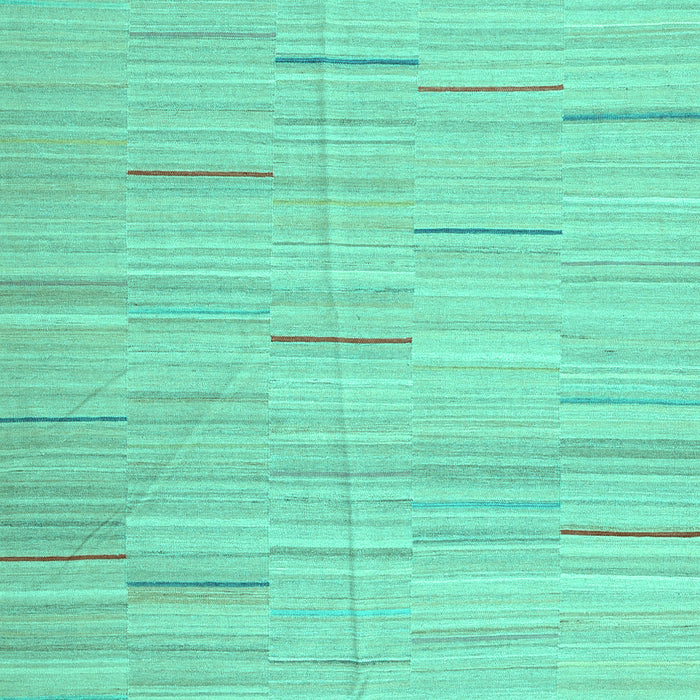 Abstract Turquoise Contemporary Rug, con1697turq