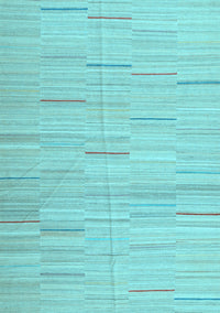 Abstract Light Blue Contemporary Rug, con1697lblu