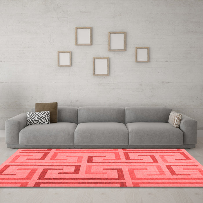 Contemporary Red Washable Rugs