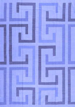 Abstract Blue Contemporary Rug, con1698blu