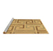 Sideview of Machine Washable Abstract Brown Contemporary Rug, wshcon1698brn