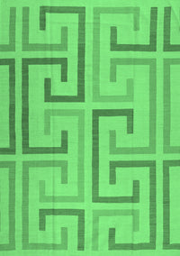 Abstract Emerald Green Contemporary Rug, con1698emgrn