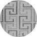 Square Abstract Gray Contemporary Rug, con1698gry