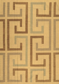 Abstract Brown Contemporary Rug, con1698brn