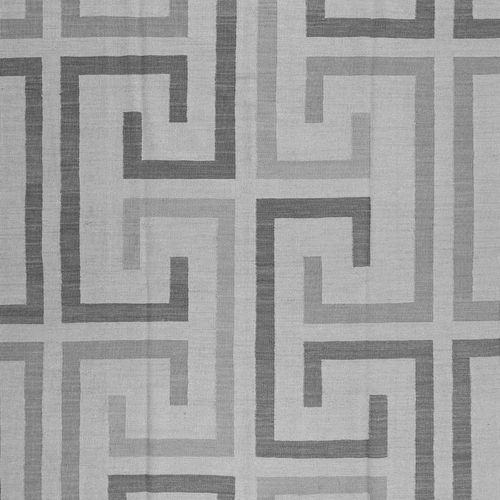 Serging Thickness of Machine Washable Abstract Gray Contemporary Rug, wshcon1698gry