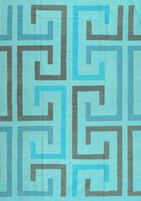 Abstract Light Blue Contemporary Rug, con1698lblu