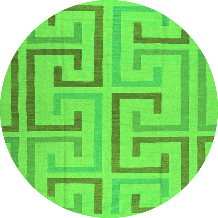 Machine Washable Abstract Green Contemporary Area Rugs, wshcon1698grn