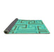 Sideview of Abstract Turquoise Contemporary Rug, con1698turq