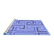 Sideview of Machine Washable Abstract Blue Contemporary Rug, wshcon1698blu