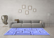 Machine Washable Abstract Blue Contemporary Rug in a Living Room, wshcon1698blu