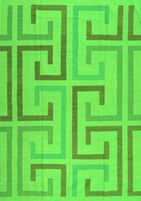 Abstract Green Contemporary Rug, con1698grn