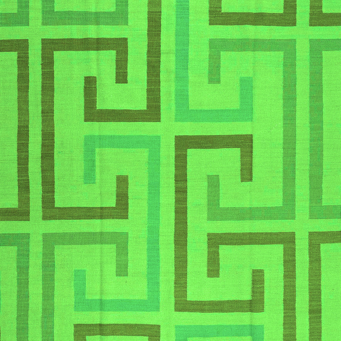 Abstract Green Contemporary Rug, con1698grn