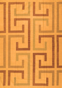 Abstract Orange Contemporary Rug, con1698org