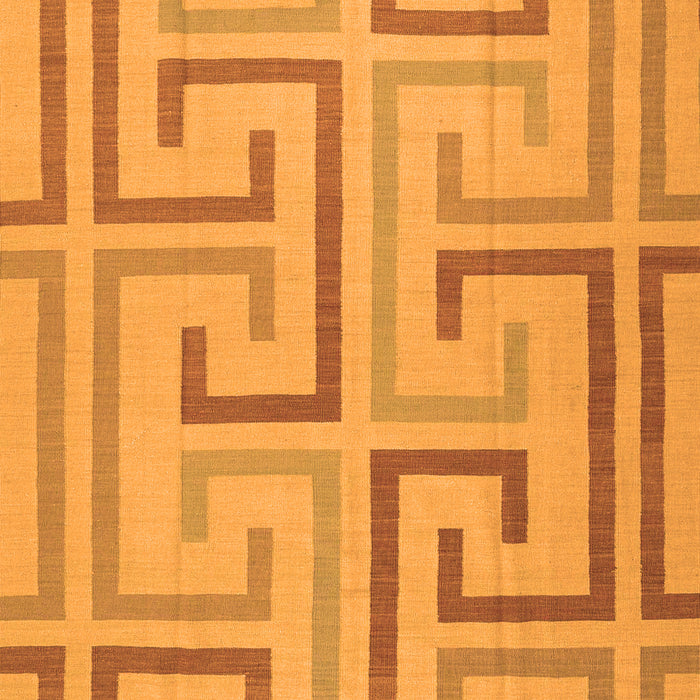 Abstract Orange Contemporary Rug, con1698org