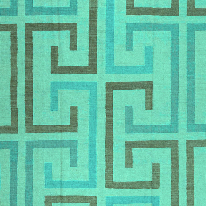 Abstract Turquoise Contemporary Rug, con1698turq
