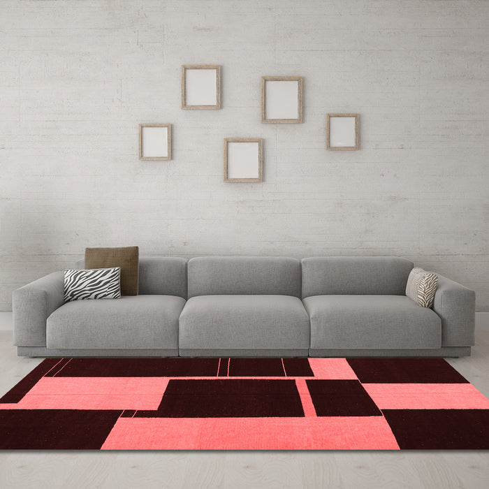 Contemporary Red Washable Rugs