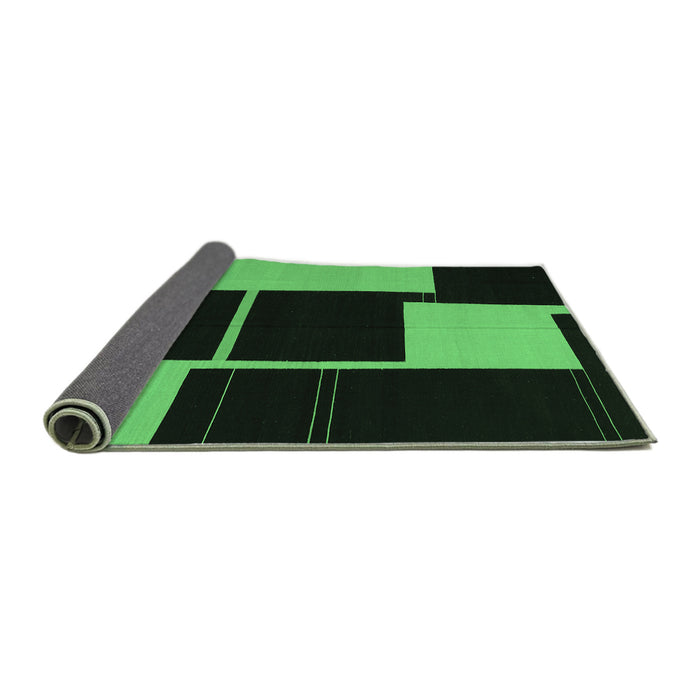 Sideview of Abstract Emerald Green Contemporary Rug, con1699emgrn